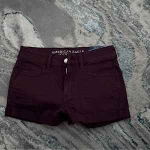 American Eagle Brand New with Tags Maroon Burgundy High waisted short shorts